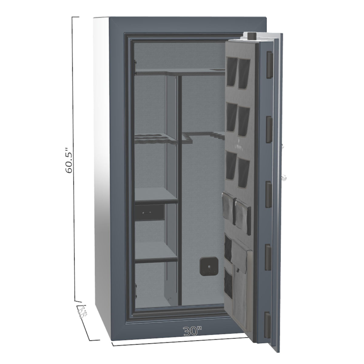 Classic Plus | 25 | Blue Gloss Mechanical | 110 Minute Fire Protection | Floor Model