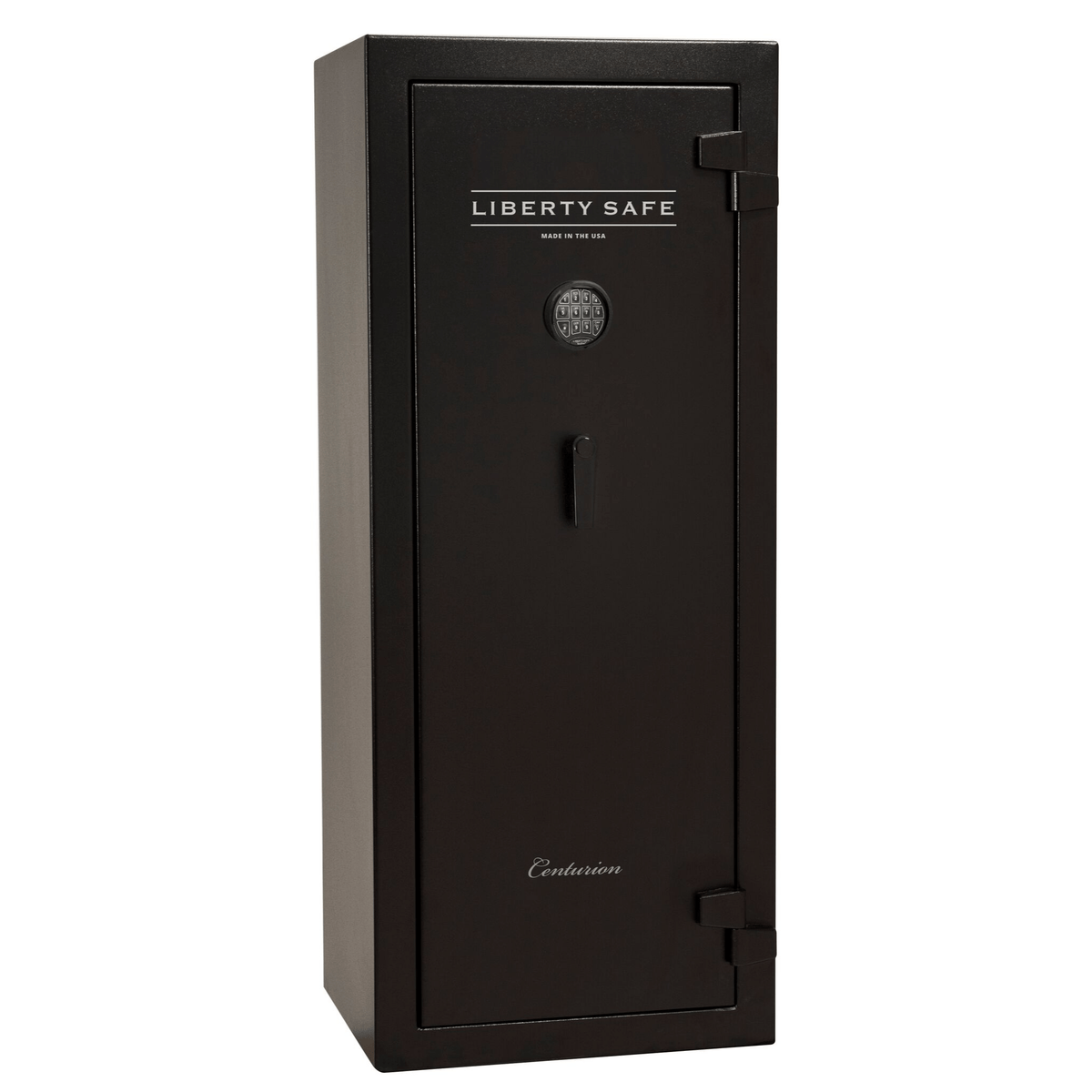 Liberty Safe Centurion 18 gun safe, closed door, showcasing a electronic lock and budget‑friendly security features.