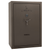 Liberty Fatboy Jr. gun safe in a bronze finish, door closed, underscoring a sturdy 12-gauge steel build and generous capacity.